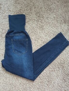 Motherhood Navy Blue Maternity Jeans with Support Panel